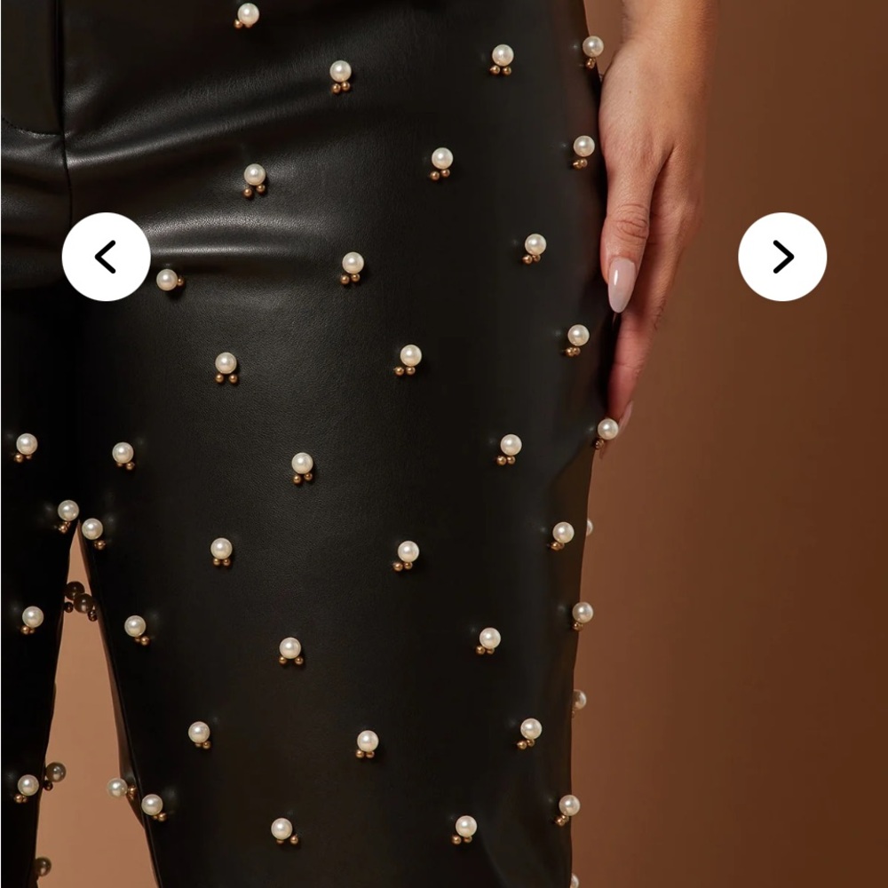 Fashion Nova Black Pearl Embellished Pantsuit